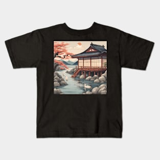 a very calm morning japan Kids T-Shirt